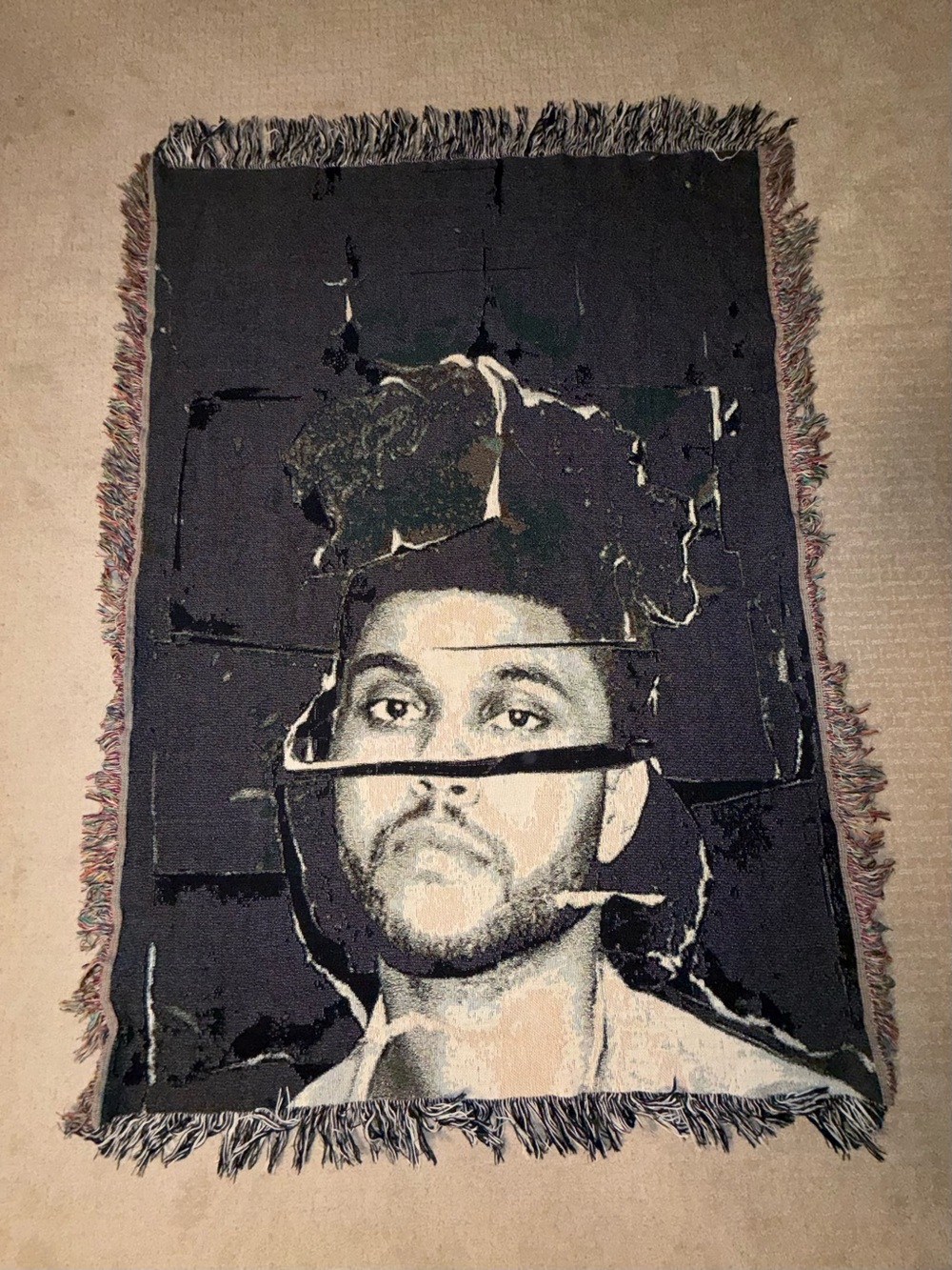 The Weeknd Beauty Behind The Madness woven throw blanket 52” x 37” inches